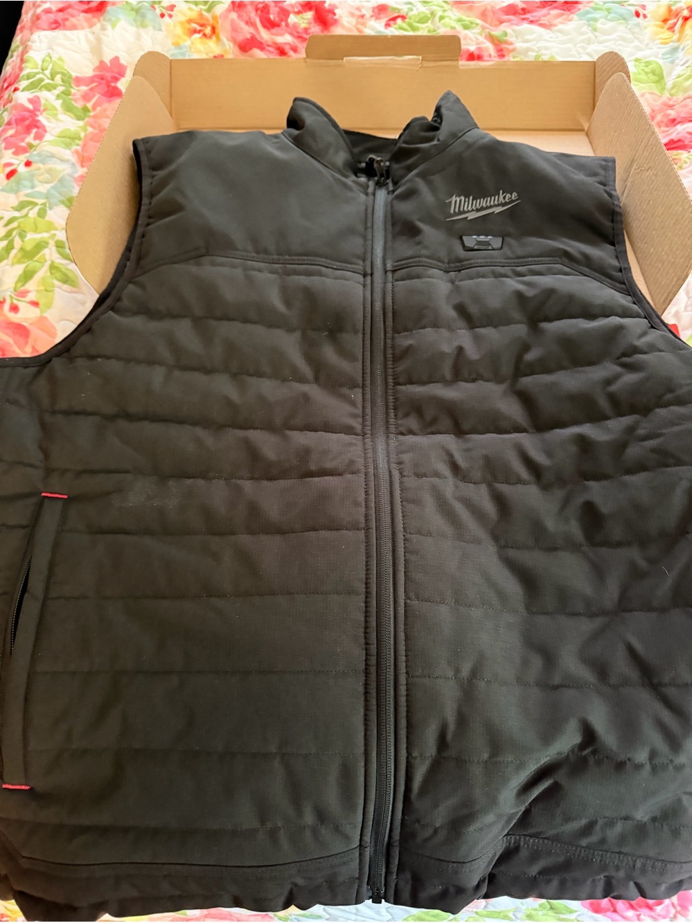 Black Quilted Men's Work Vest